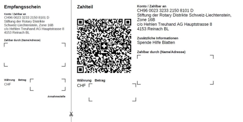 Aiuto Blatten Borsa di versamente QR